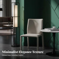 Armless Upholstered Dining Seat Minimalist Design Upholstered Armless Dining Chair Easy to Clean Stable Frame for Hotel