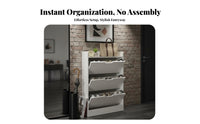 Installation-No-Assembly Multi-Layer Shoe Storage Cabinet Large Capacity Flip Drawer Shoe Cabinet Dust-Proof Modern Design for Apartment Dwellers, Homeowners, Families, Hallway, Mudroom, Bedroom, Living Room