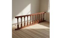 Wooden Dollhouse Railing Brown Finish Miniature Stair Handrail Handmade Look