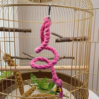 Pet Bird Toy Climbing Rope, Thickened Parrot Toy for Parakeet Enrichment, 50cm Hanging Bird Cage Toy for Small Cage Perching Exercise