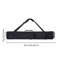 1/2 Pool Cue Case Adjustable Shoulder Strap 1/2 Split Cue Bag Large Capacity