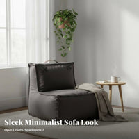 Single-Person Floor Lounger Chair Removable and Cleanable Cover Floor Sofa Lightweight Assistanceive Frame for Teens
