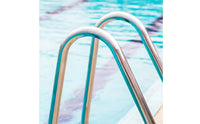 Stainless Steel Pool Handrail with Base Plate Surface-Mount Pool Handrail Polished Hardware Rustproof for Homeowners