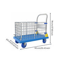 Fenced Platform Trolley Portable Folding Platform Trolley Space Saving