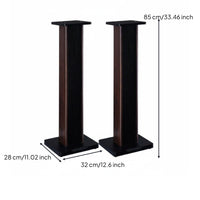 Wooden High-Fidelity Speaker Stand Solid Wood Construction Floor Speaker Stand Stable Wide Base Audio Accessory for Audiophiles, Living Room, Study