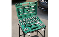Ratchet and Socket Set 32-Piece Socket Set with Case Automotive Mechanics Tool Kit with Hard Shell Case for Car Owners, Home Mechanics, Garage