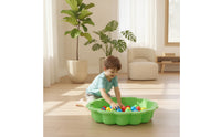 Low-Profile Sand and Water Basin Shallow Shell-Shaped Play Basin Molded Sandpit Heavy-Duty for Preschoolers, Toddlers, Kids, Kindergarten, Playroom, Daycare, Backyard