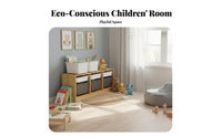 Educational Toy Shelf Solid Wood Educational Storage Shelf Large Capacity Wooden Toy Storage Unit for Young Children, Preschoolers, Playroom, Nursery
