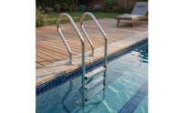 Stainless Steel Pool Ladder Wall-Mounted No-Embed Pool Ladder Resistant Entry and Exit System for Homeowners, Swimming Pools