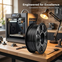 PETG 3D Printer Filament 1.75mm 1KG Spool, High Strength Material for FDM Printers, Dimensional Accuracy +/- 0.02mm for Prototyping