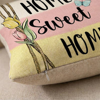 Easter Pillow Cover Peach Skin Material Easter Pillowcase Soft Material Bunny and Egg Print Pillow Sham for Kids, Homeowners, Living Room, Bedroom, Easter Party