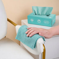 Reusable Microfiber Cleaning Cloths, 20cm x 20cm Cleaning Cloths for Kitchen and Dishes, Oil-Resistant Extractable Cloth in Pull-Through Box