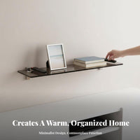 Clear Acrylic Floating Shelf Easy Installation Wall Decor Protective Front Lip