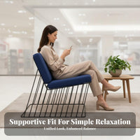 Continuous Line Armchair Sculptural Form Upholstered Armchair dense-cushiseamlessd Foam