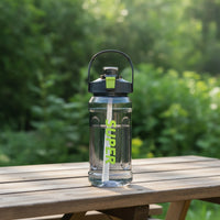 Sports Water Bottle with Straw Transparent Water Bottle with Straw Large-Capacity Leak-Resistant for Athletes, Fitness, Outdoor