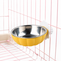 Pet Bowl Hanging Cage-Mounted Pumpkin Shape For Small Dogs & Cats Stainless Steel Feeding Dish