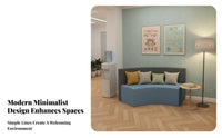 Modern design Curved Sectional Sofa Piece Creative Shape Public Seating high-resilience Foam configurable Couch No Assembly Required for Parents, Visitors, Business Clients, Kindergarten, Waiting Room, Reception Area, Office