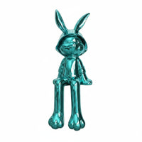 Rabbit Statue Modern Luxe Design Resin Rabbit Figurine Glossy Finish