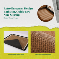 Vintage Non-Slip Absorbent Bathroom Rug
Quick-Dry Floor Mat