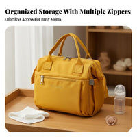 Pram Diaper Bag Multiple Compartments Convertible Diaper Bag Water-Resistant Oxford Material Multifunction Nappy Tote for New Moms, Daily Outings