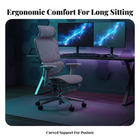 Ergonomic Computer Chair Adjustable Height Rolling Mesh Seat Rocking Function