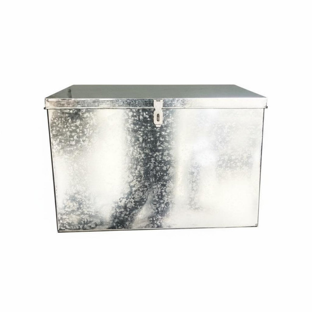 Metal Tool Chest Large Capacity Metal Tool Storage Portable Steel Tool Organizer Sturdy-Duty Galvanized Steel Box Rust-Resistant