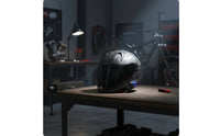 Three Quarter Helmet | molded Carbon-Fiber Look, Low-Profile with communication system System, for Daily Commuting