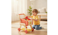 Role-Playing Shopping Cart Toy Easy to Push Toy Shopping Cart Long-Lasting Playset Sturdy for Toddlers, Kids, Playroom