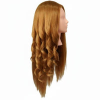 Heat Stylable Hairdressing Training Head Stand Included Hairstyling Practice Head Reusable for Hairstylists