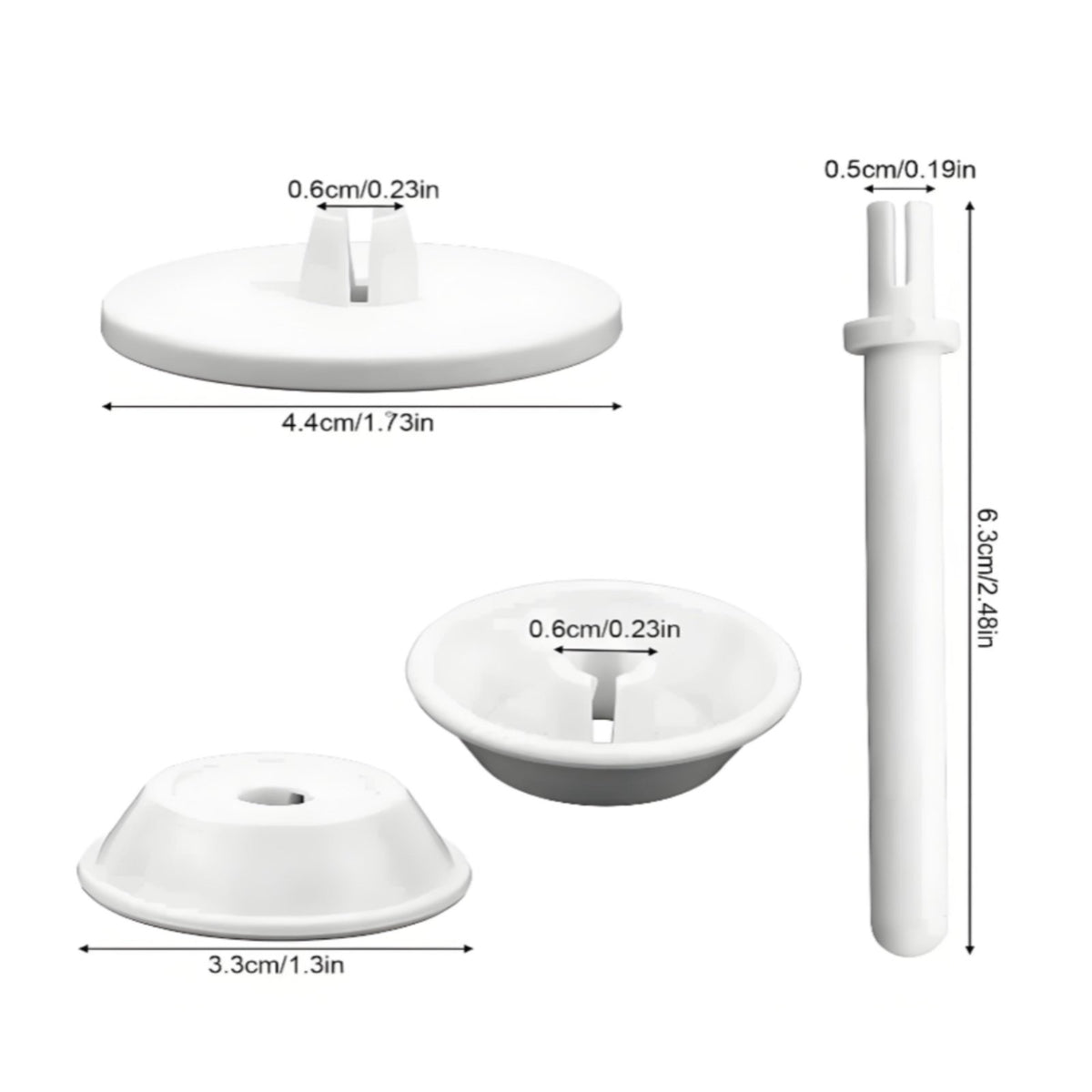 3 Pieces Spool Rod and Cap Set Sturdy Material for Sewers, Crafters
