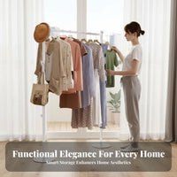 costlessstanding Design Single Clothing rack with Bottom Shelf long-long-lastinging and Sturdy Garment Rack Easy Assembly Clothes Organizer Minimalist and aesthetic for Apartment Dwellers, homeowners, Bedroom, Dorm Room, Entryway, Retail retail outlet