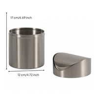 Brushed Steel Trash Can Space-Saving Stainless Steel Trash Can Easy to Clean
