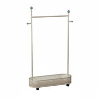 Rolling Clothes Rail Floor-Standing Clothing Rack Space-Saving for Homeowners