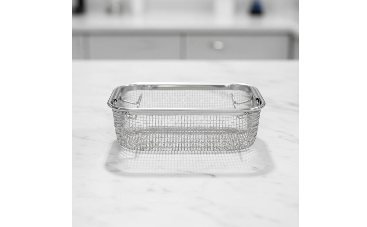 Cleaner Basket Stainless Steel Cleaning Basket Electropolished Finish Mesh Holder for Technicians