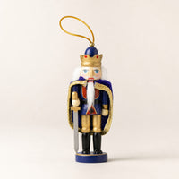 5 Pieces Wooden Nutcracker Ornament Charming Christmas Nutcracker Decoration Decorative Christmas Ornaments with Loops for Desks