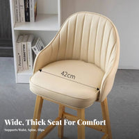 Upholstered High Stool with Backrest Minimalist Design Counter Chair Padded Seat