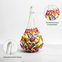 Ball Net Bag Long-Lasting Mesh Ball Carrier Portable Heavy Duty for Coaches, Gym Class, Basketball Court