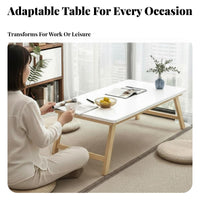 Foldable Bay alcove Desk Safe Rounded Corners Foldable Chabudai Table