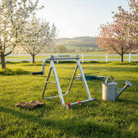 Flat Hose Reel Hand Crank Manual Hose Winder Floor Standing Agricultural Equipment for Gardeners