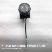 Low High Markings 8-Position Resistance Regulator Mounting Base Exercise Bike Resistance Knob Replacement Exercise Bike Tension Knob Black