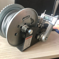 手摇绞盘2500磅编织带 两级减速轴带手刹 鲁舶橡皮艇拖车配件绞盘