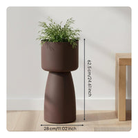 Metal Plant Stand Artistic Piece Modern Pedestal Planter Stable Base Minimalist Floor Pot for Living Room, Office