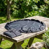 Portable Beach Changing Mat Foldable Changing Mat with Pouch Drawstring Bag Round for Surfers, Swimmers, Poolside