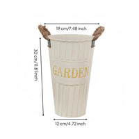 Metal Flower Planter Vintage Finish Plant Pot Lightweight