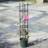 Garden Decor Metal Trellis for Climbing Plants, Elegant Garden Obelisk for Outdoor Plants, Durable Plant Support with Cross-Border Supply