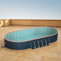 Oval Above Ground Pool Reinforced Above Ground Swimming Pool Stable for Family, Kids, Backyard, Garden, Patio