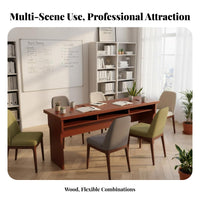 2-Person Seminar Table Sturdy Construction Office Furniture Thickened Surface Auditorium Desk for Students, Conference Rooms, Auditoriums, Classroom