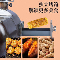 煤气罐新款改装家用观火取暖炉柴煤两用柴火做饭烧水烤箱采暖特厚