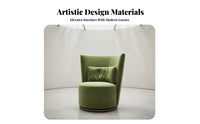 Curved contour Upholstered rotating Chair Designer Look bloomrear rotating Armchair Modern aesthetic Home Seating Comfortable Cushioning for Interior Designers, Hotel Managers, Homeowners, Living Room, Reception Area, Lounge, Bedroom