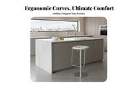 Adjustable rotate Stool with Backrest Italian aesthetic Counter-Height Chair for Pub